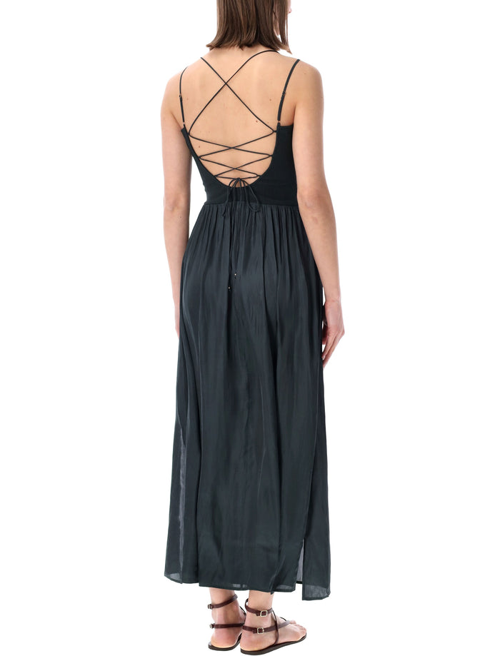 Sessùn Sweet Mambo Long Dress Smoke Green Polyester