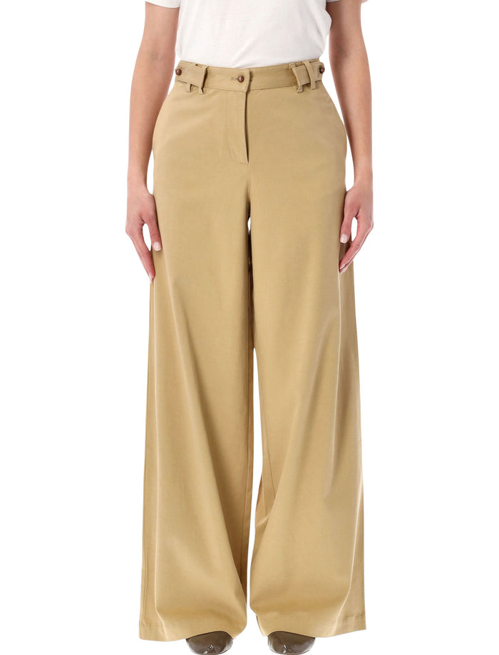 Sessùn Wesley Trousers Jonc Beige Lyocell