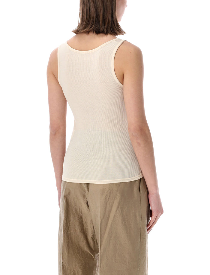 Sessùn Camargo Ribbed Sleeveless Top Fleur De Sal Lyocell