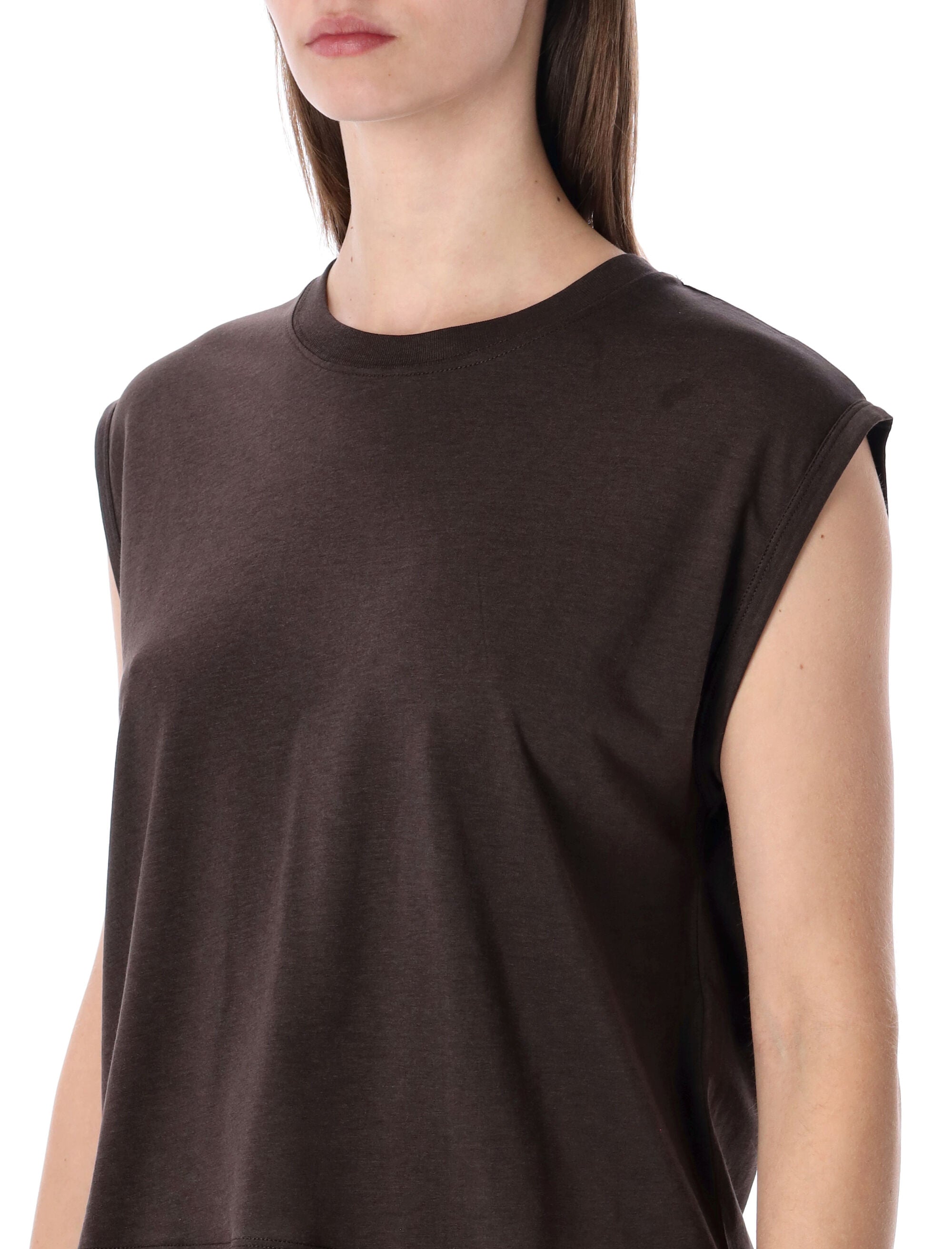 Sessùn Deedoo espresso sleeveless TENCEL™ T-shirt Lyocell