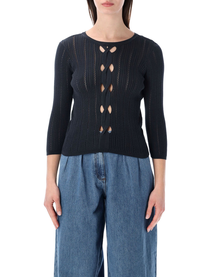 Sessùn Alencar cable-knit jumper Smoke Green Cotton Sweater