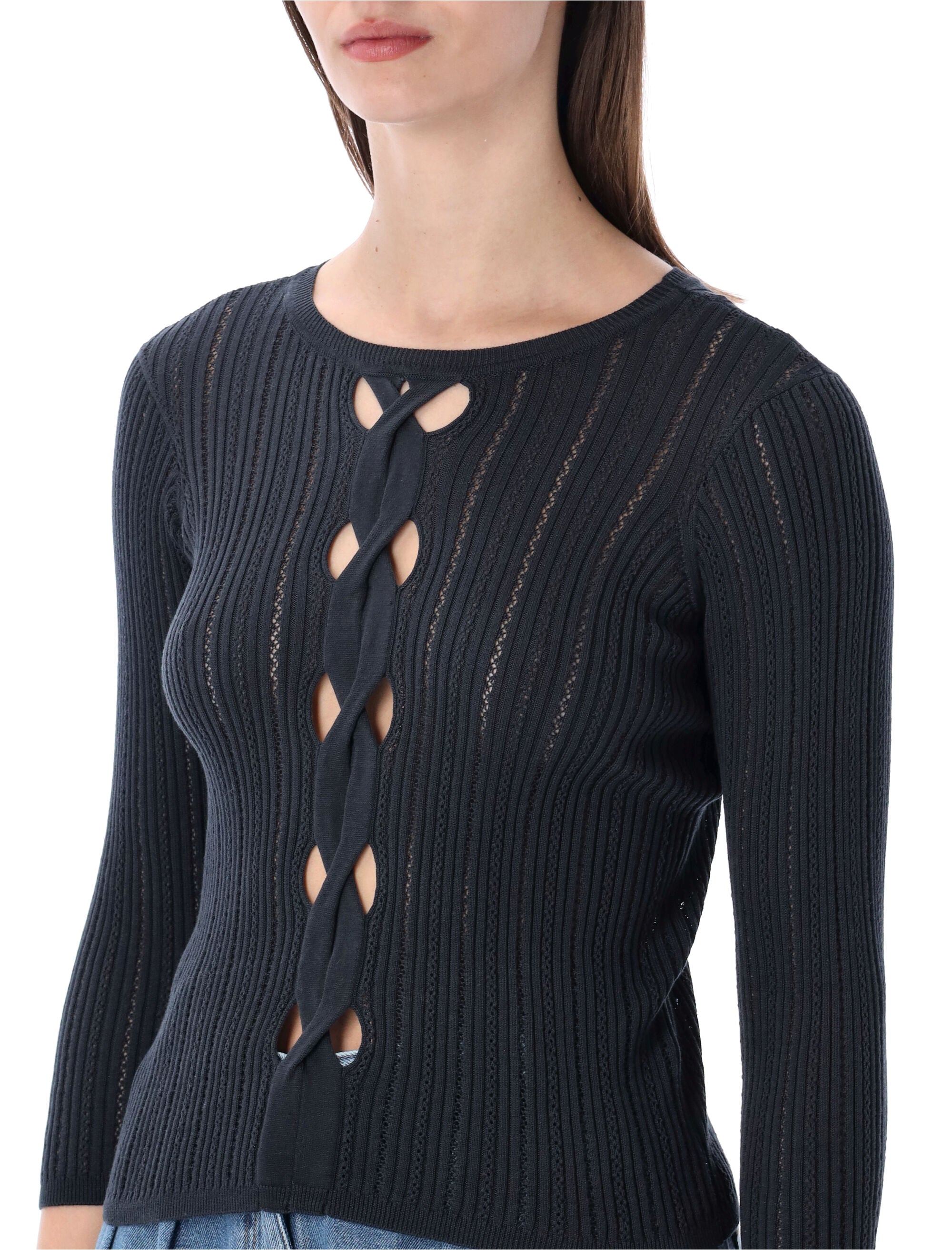 Sessùn Alencar cable-knit jumper Smoke Green Cotton Sweater
