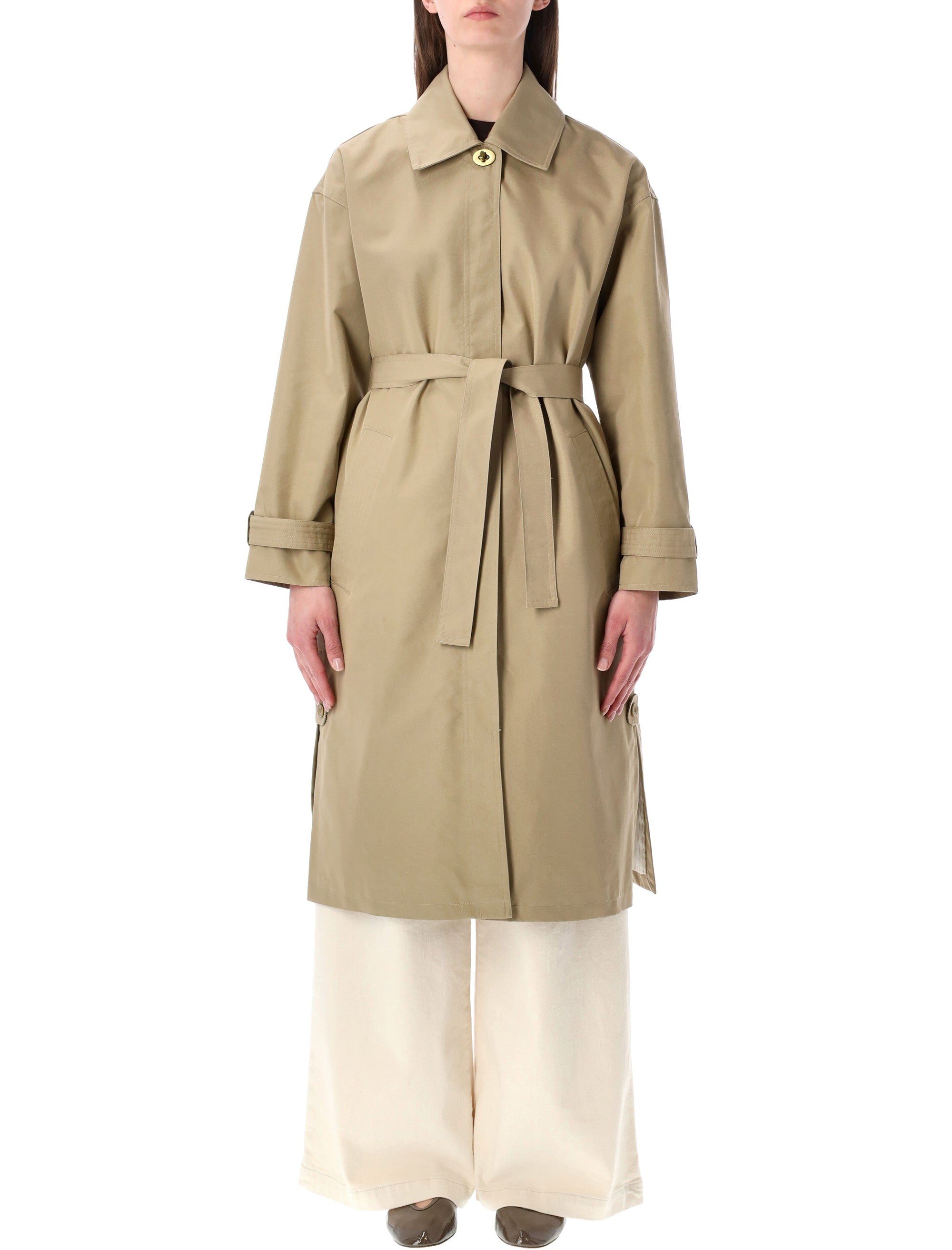 Sessùn Trenchliss lightweight gabardine trench Riverstone Beige Cotton Coat