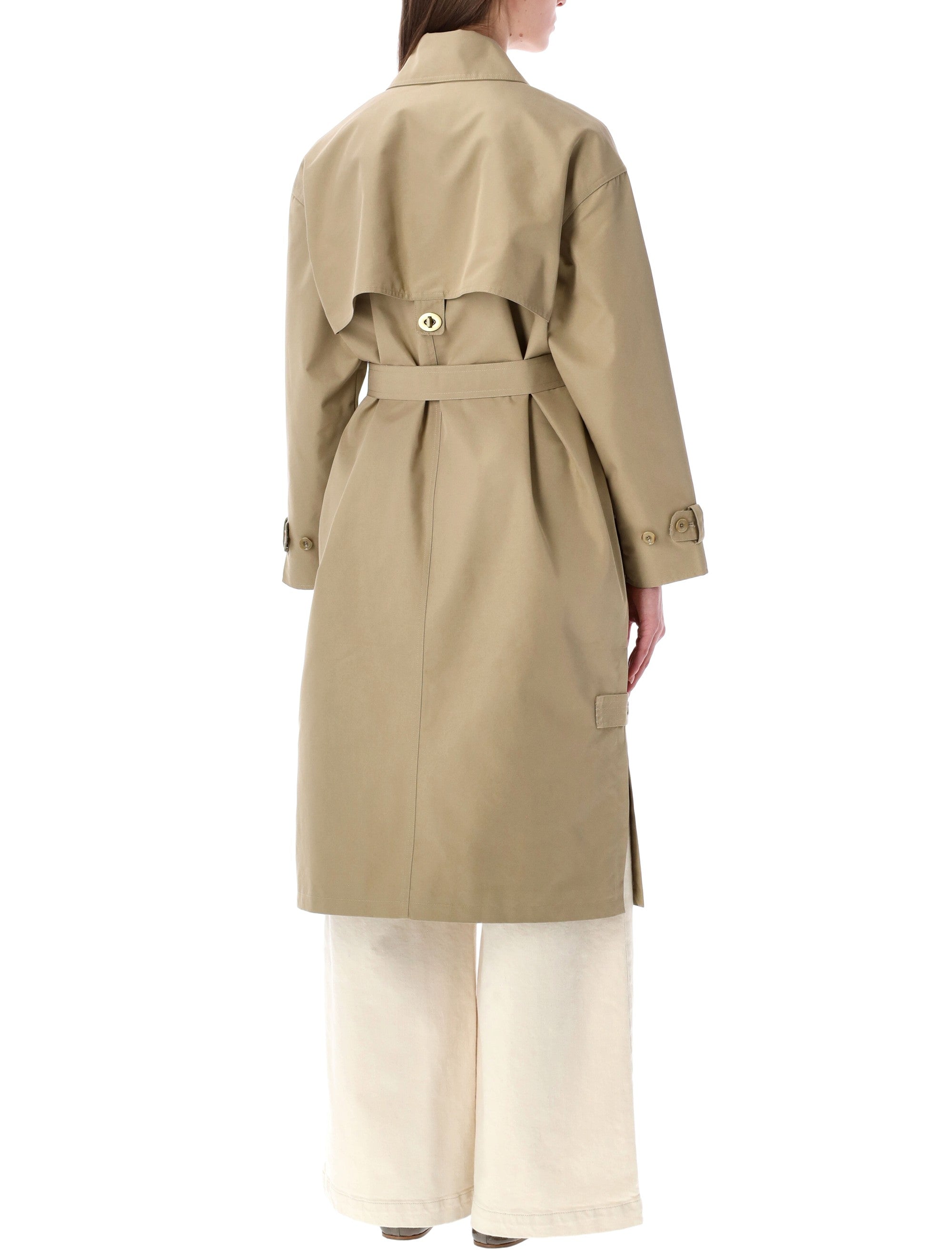 Sessùn Trenchliss lightweight gabardine trench Riverstone Beige Cotton Coat