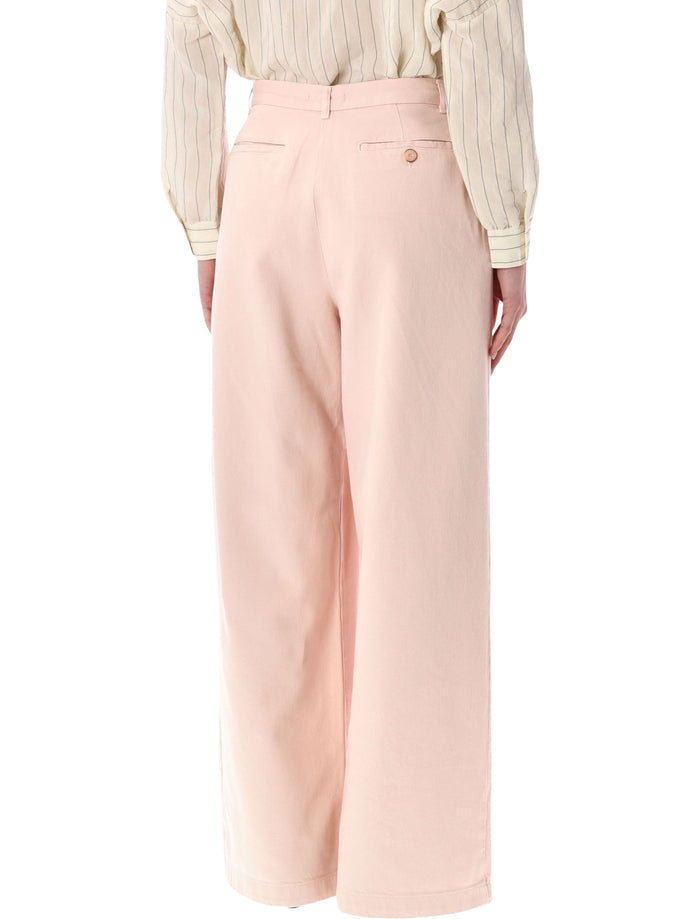 Sessùn Tamayo high-rise pleated trousers Ballerina Cotton Pant