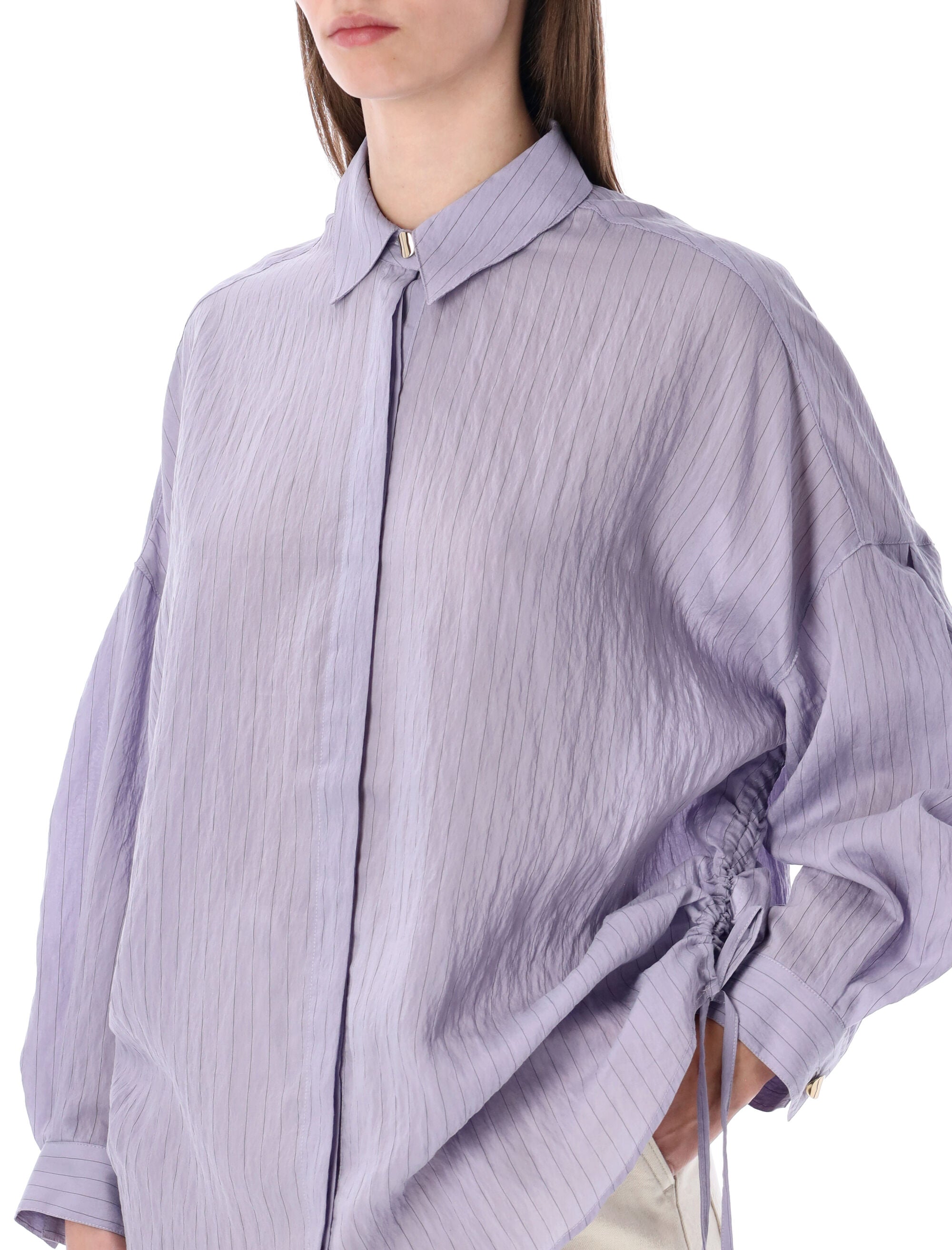 Sessùn Danie loose lyocell stripe shirt Lilac Stone