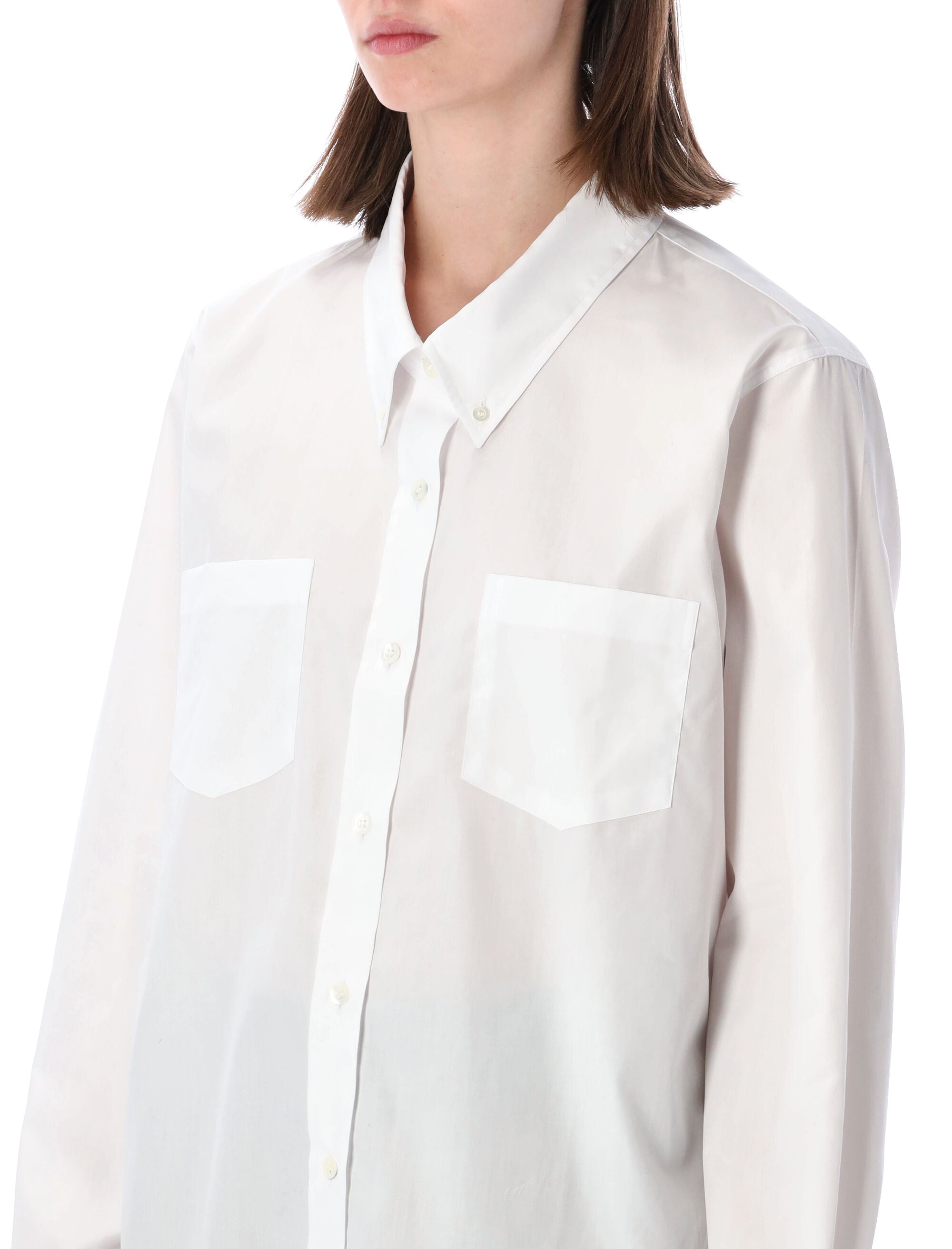 Dries Van Noten loose cotton poplin shirt White