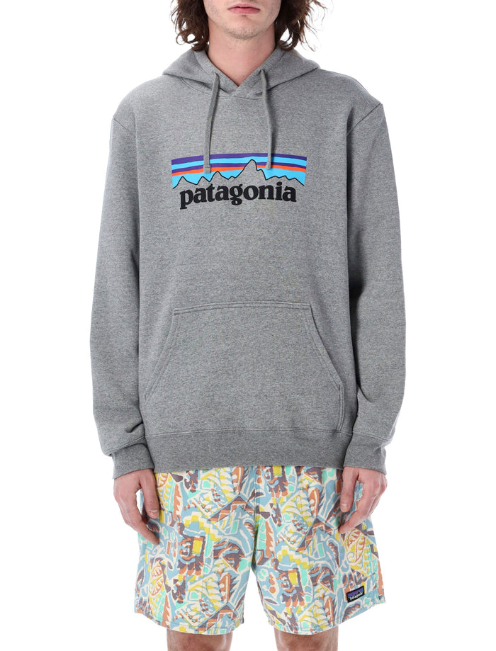 Patagonia P-6 Logo Uprisal hoodie Gravel Heather Recycled Polyester Sweatshirt