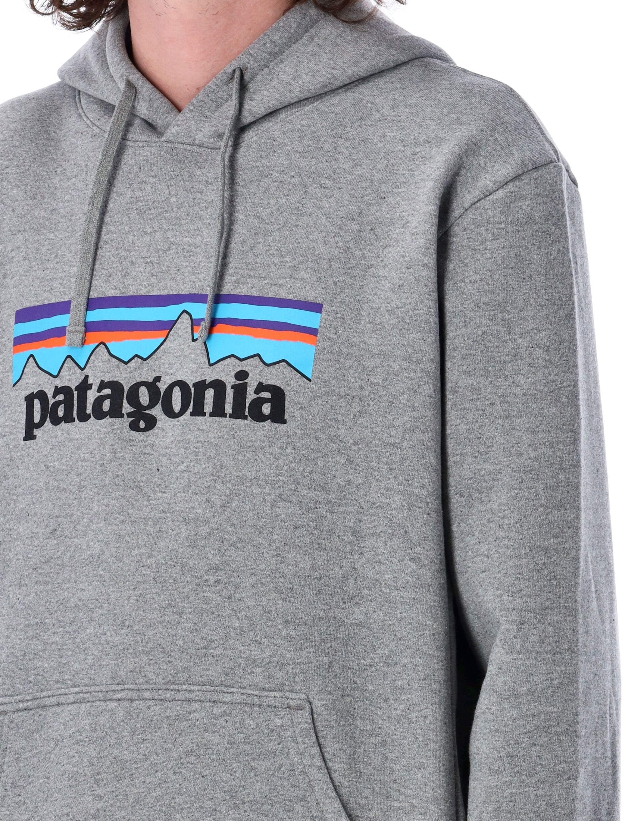 Patagonia P-6 Logo Uprisal hoodie Gravel Heather Recycled Polyester Sweatshirt