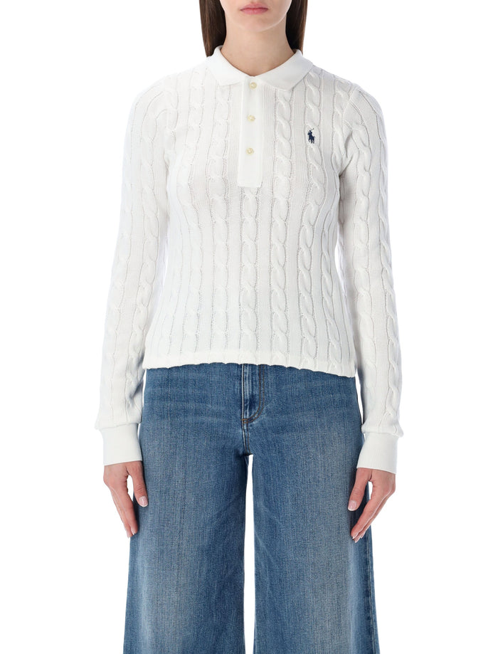 Polo Ralph Lauren cable-knit cotton sweater White