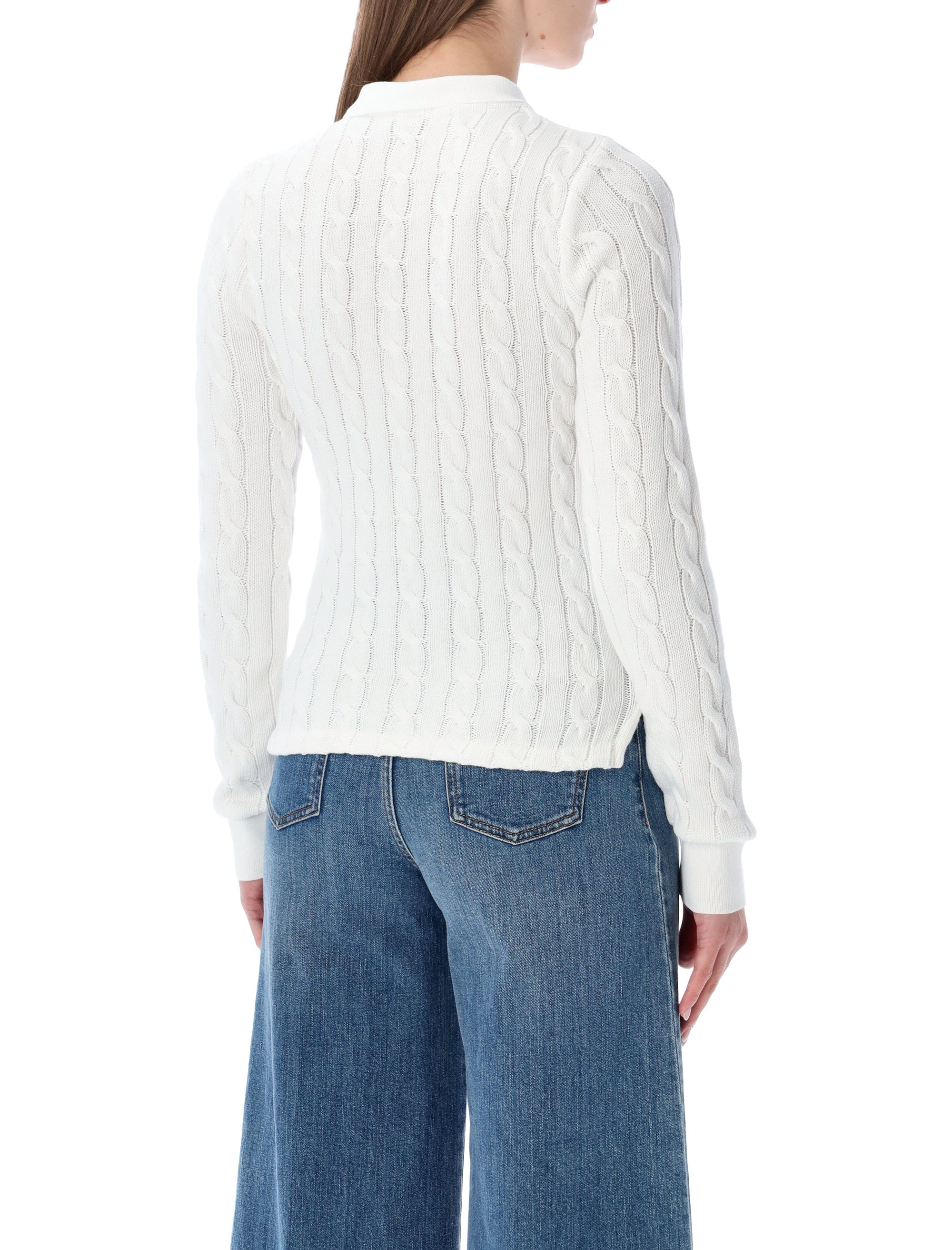 Polo Ralph Lauren cable-knit cotton sweater White
