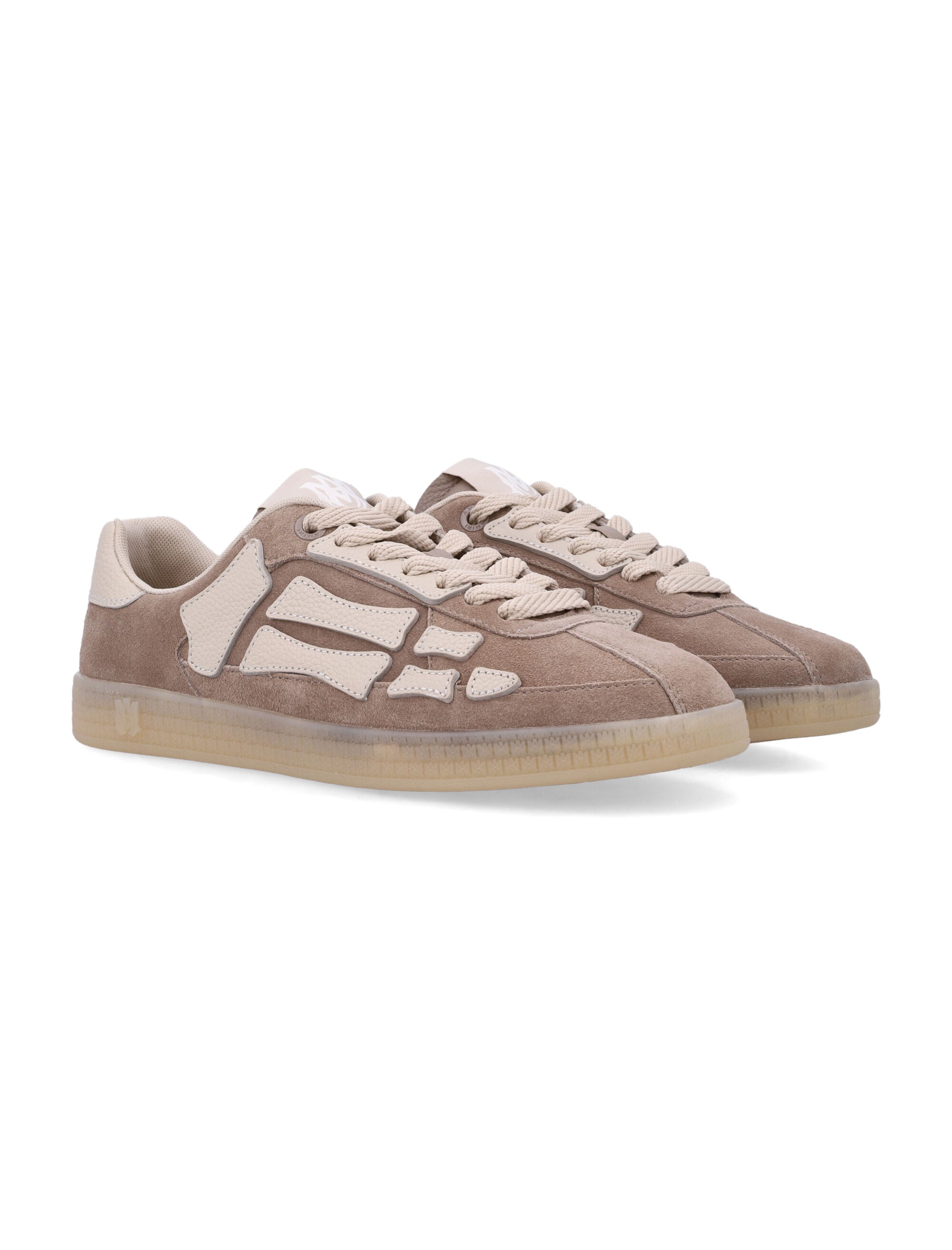 Amiri Pacific Bones Suede Sneakers Brown Upper