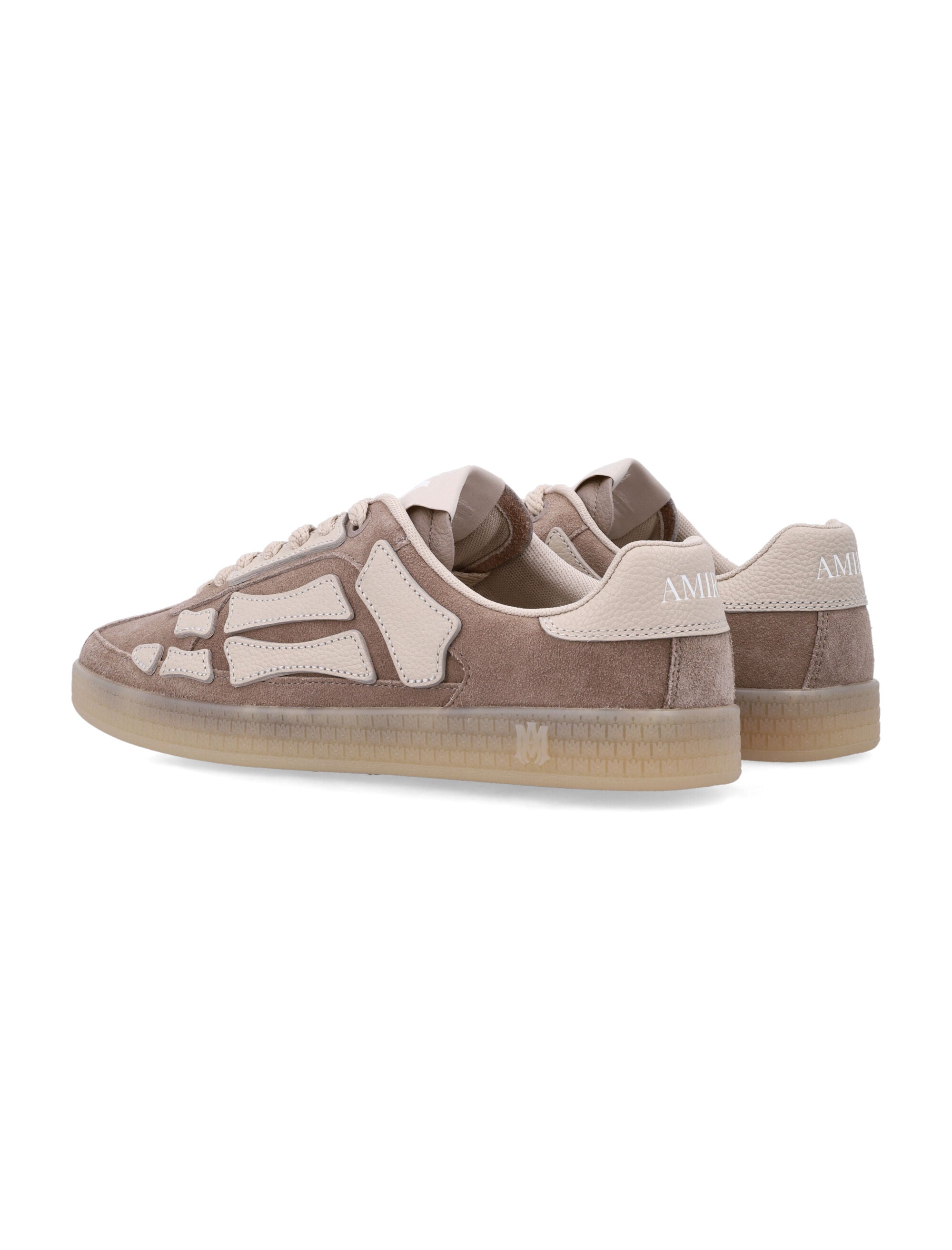Amiri Pacific Bones Suede Sneakers Brown Upper