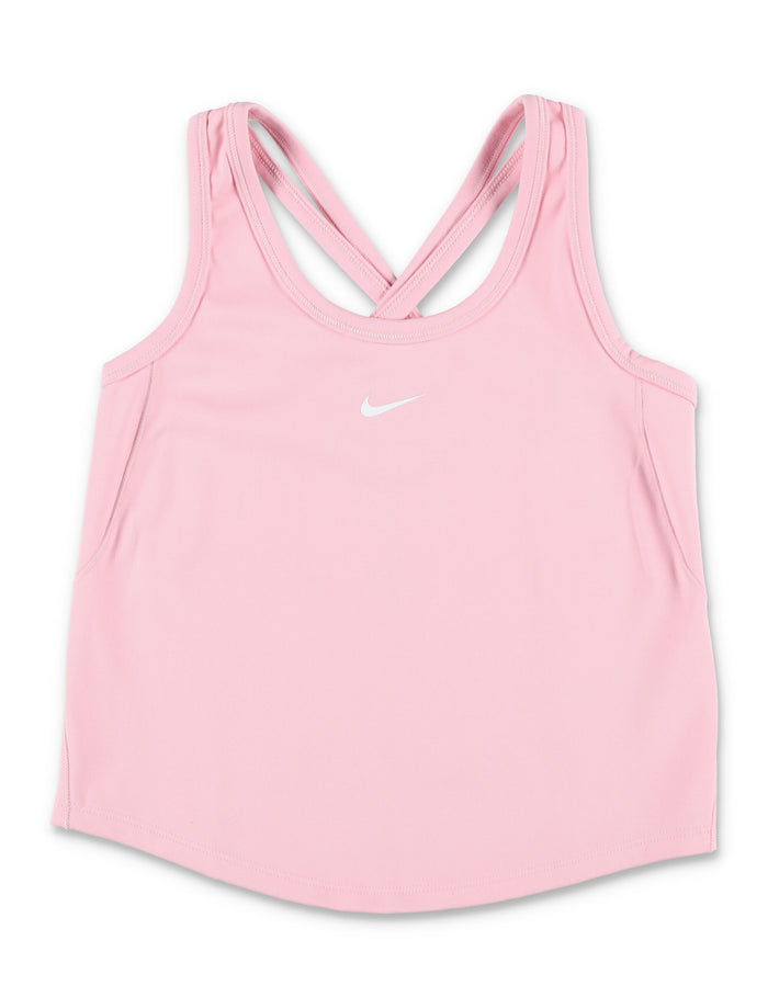 Nike One Fitted Girls Dri-Fit Tank Soft Pink Polyester Top