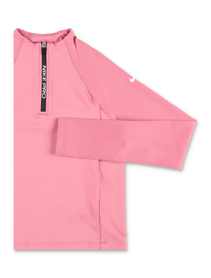 Nike Pro Girls Dri-Fit Half-Zip Top Peony Polyester