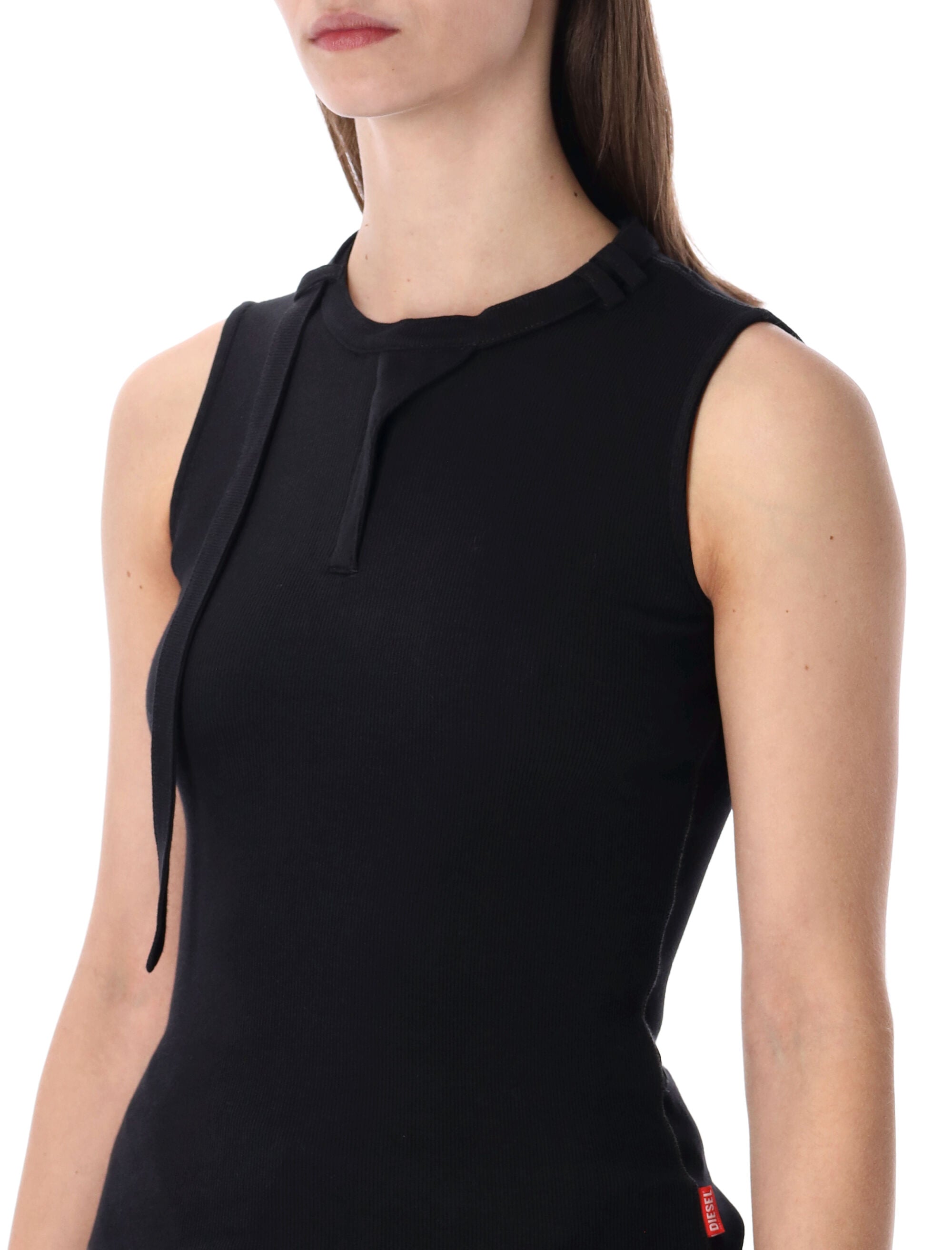 Diesel T-Iara sleeveless ribbed cotton top Nero