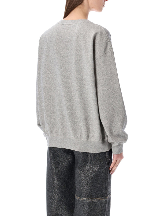 Ganni grey Kitty graphic sweatshirt Paloma Cotton