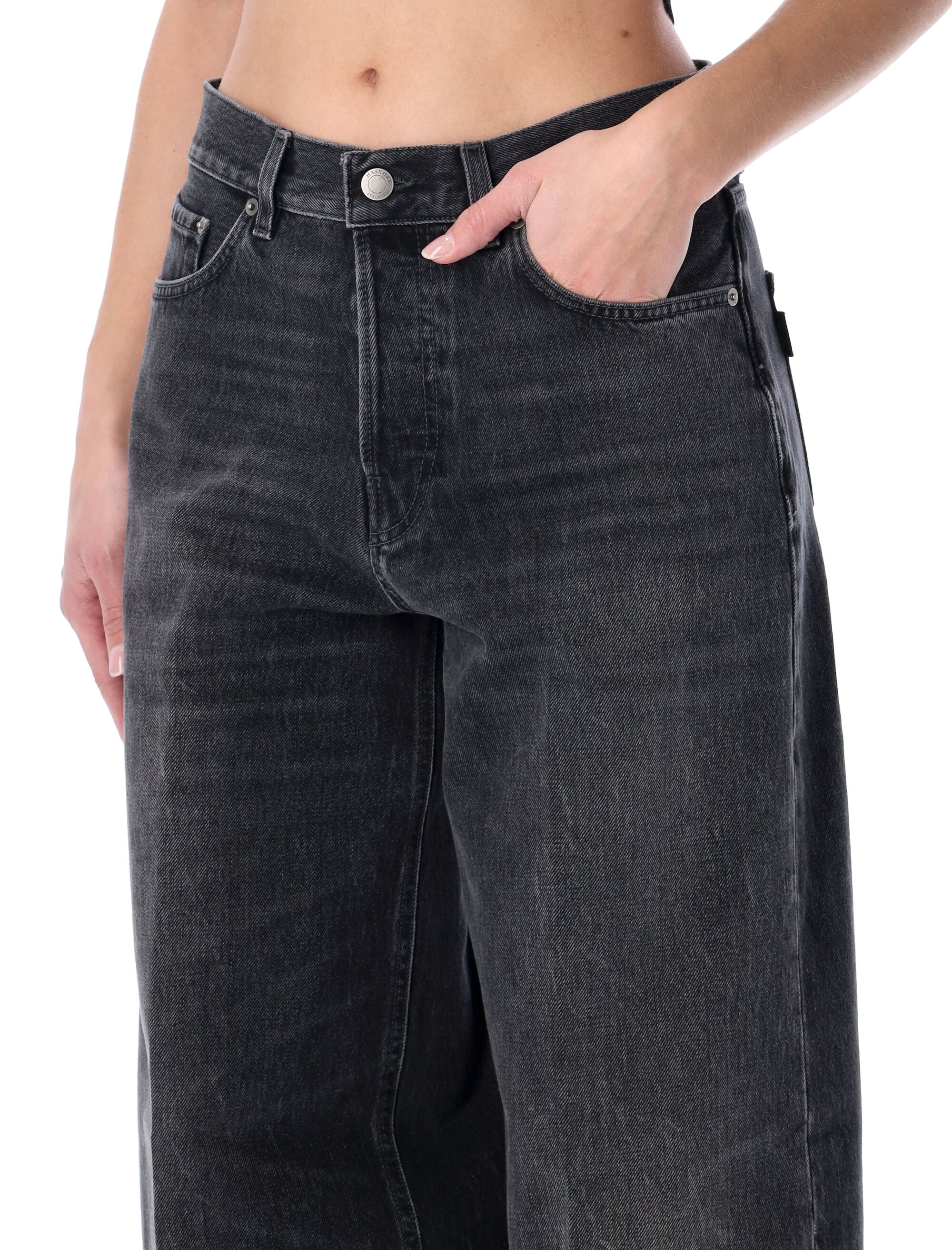 Haikure Bethany black wash denim jeans Authentic Cotton