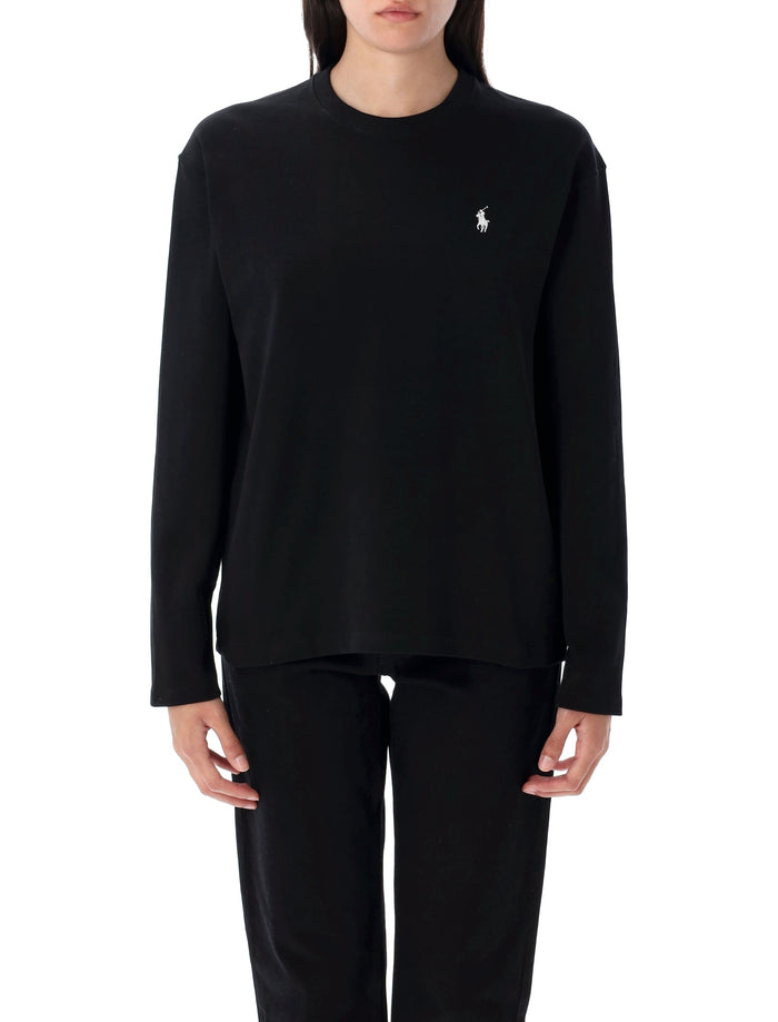 Polo Ralph Lauren Long Sleeves T-Shirt Black Cotton Tshirt