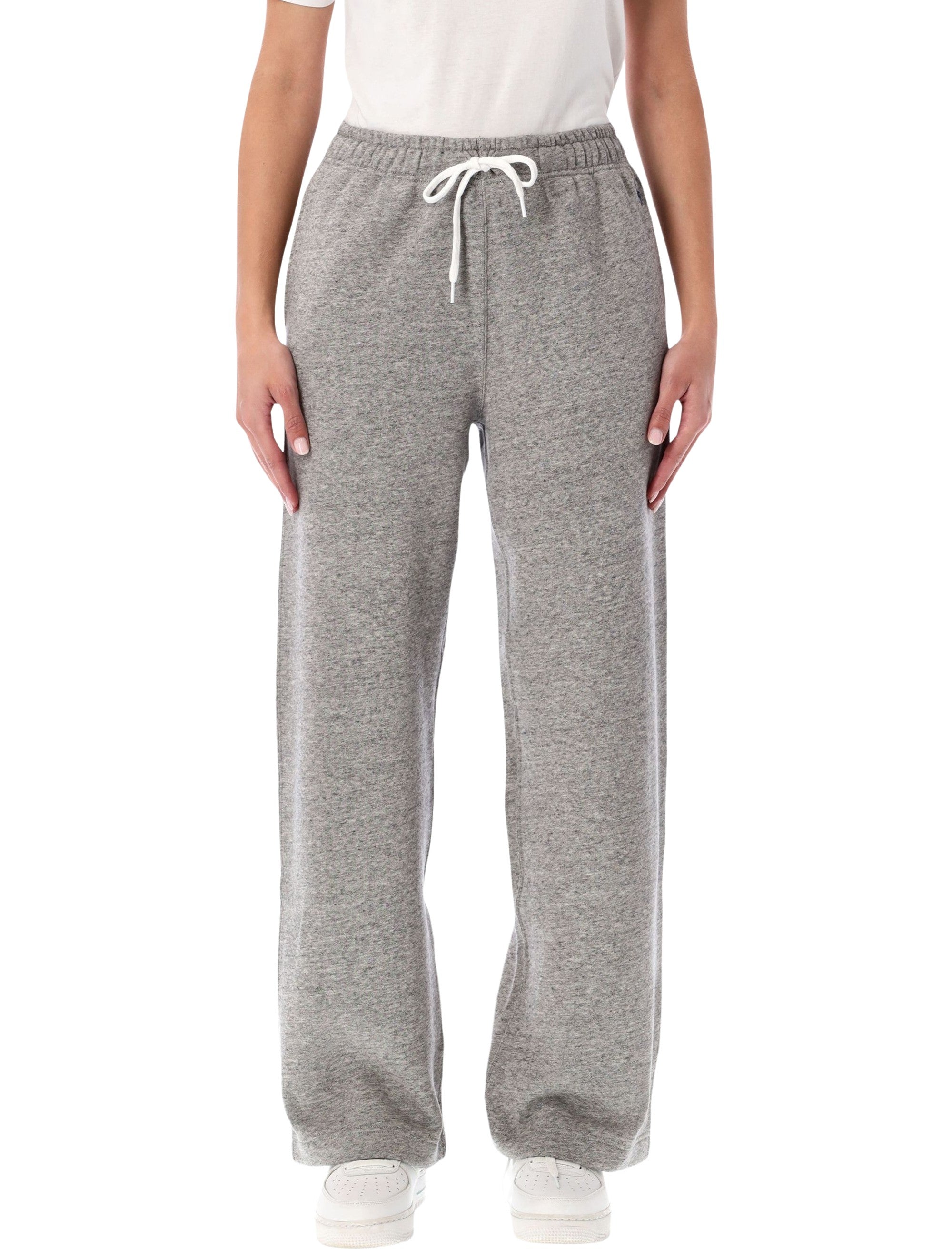Polo Ralph Lauren Wide-Leg Drawstring Track Pants Dark Vintage Heather Cotton