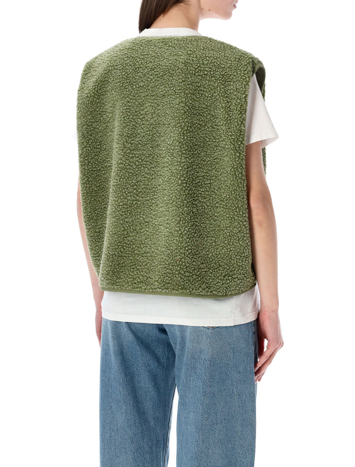 American Vintage Hoktown fleece vest Rive Military Green Polyester Fleeces