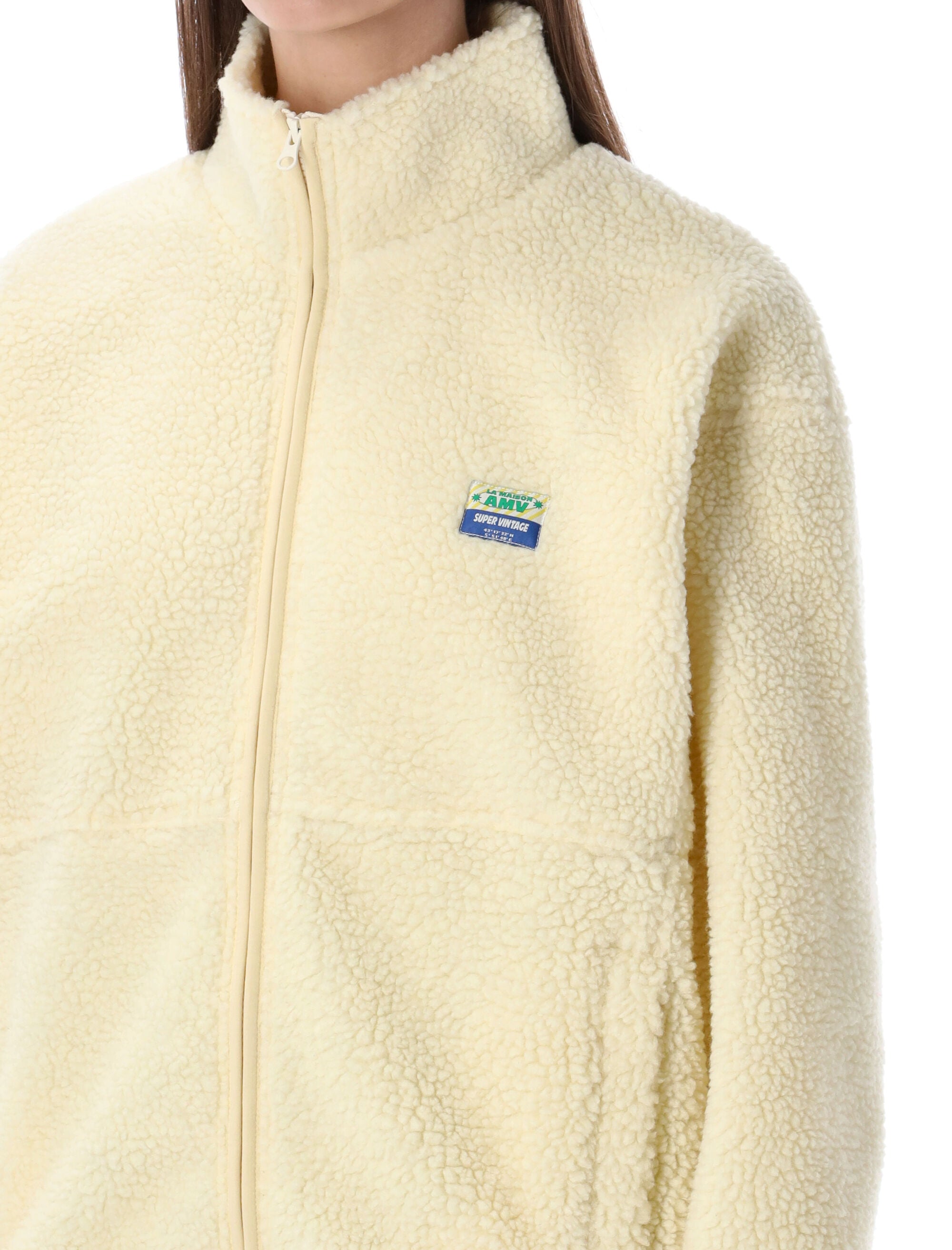 American Vintage Hoktown Fleece Jacket Ecru Polyester Fleeces