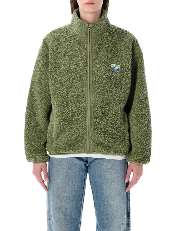 American Vintage Hoktown Fleece Jacket Rive Military Green Polyester Fleeces