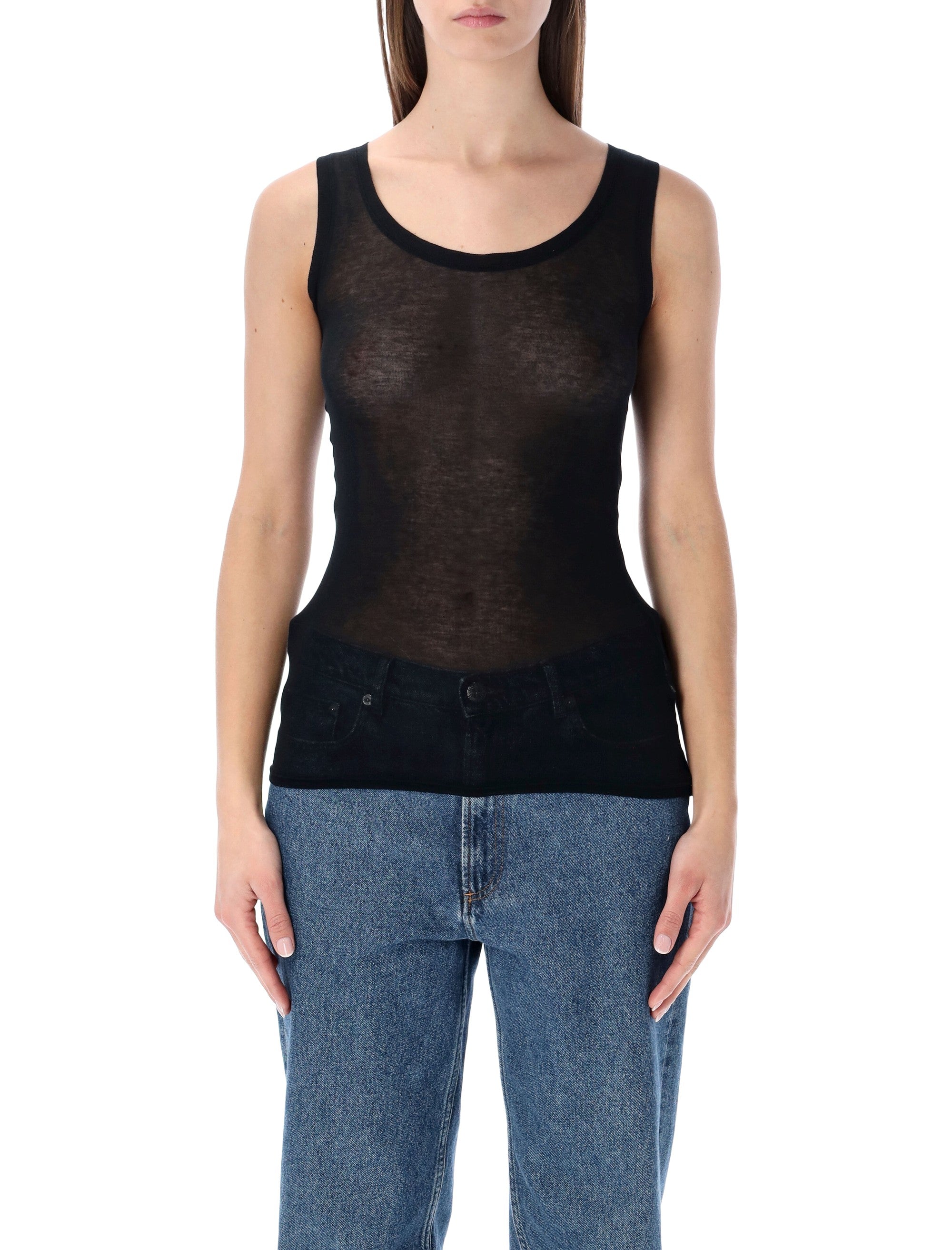 American Vintage Massachusetts tank top Black Cotton