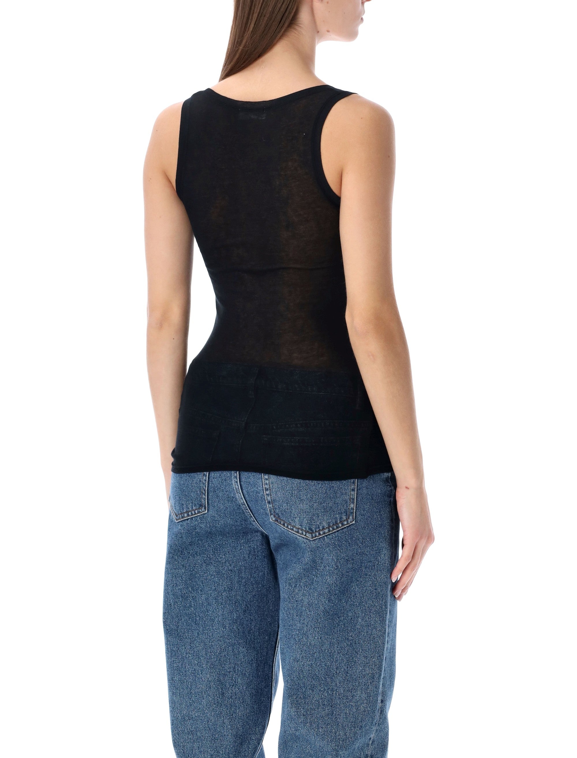 American Vintage Massachusetts tank top Black Cotton