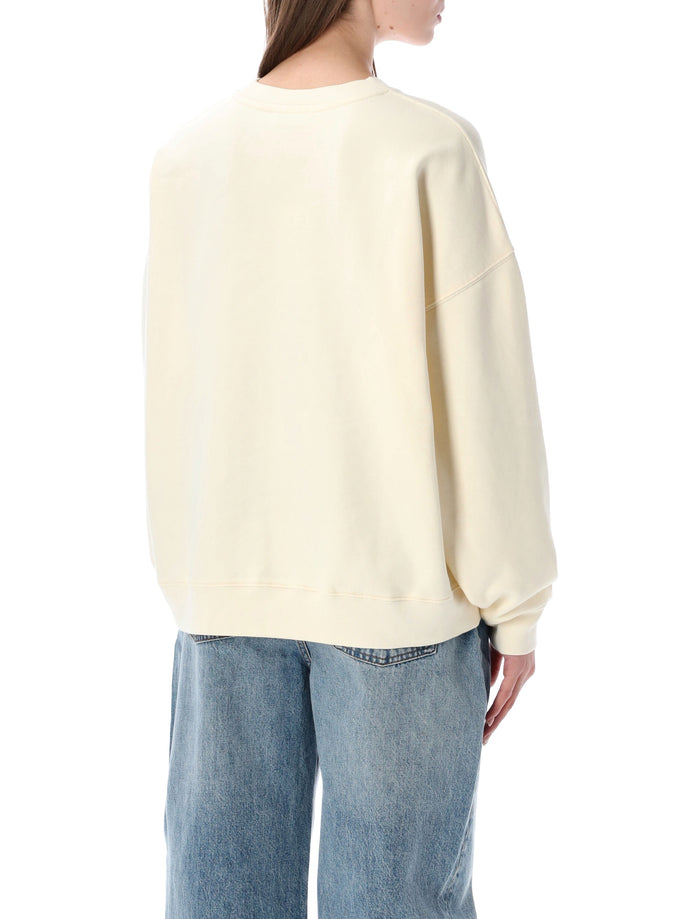 Anine Bing Miles cotton sweatshirt Cream