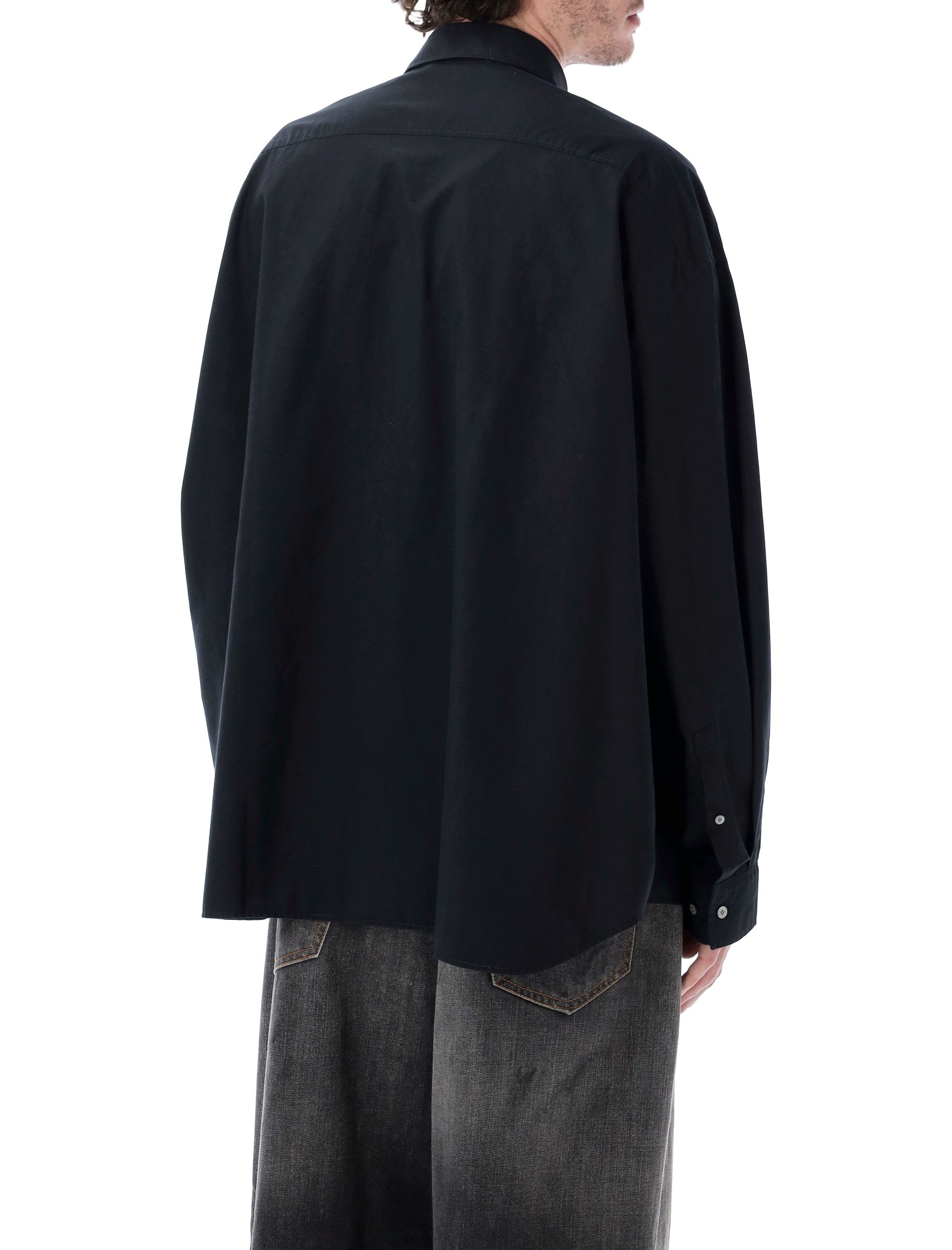 Acne Studios button-up shirt Black Grey Organic Cotton