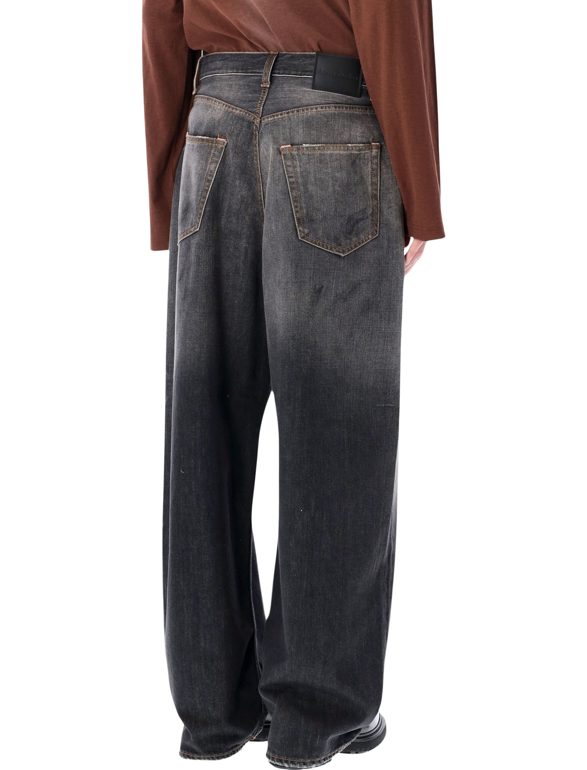 Acne Studios 2023 loose jeans Black Organic Cotton