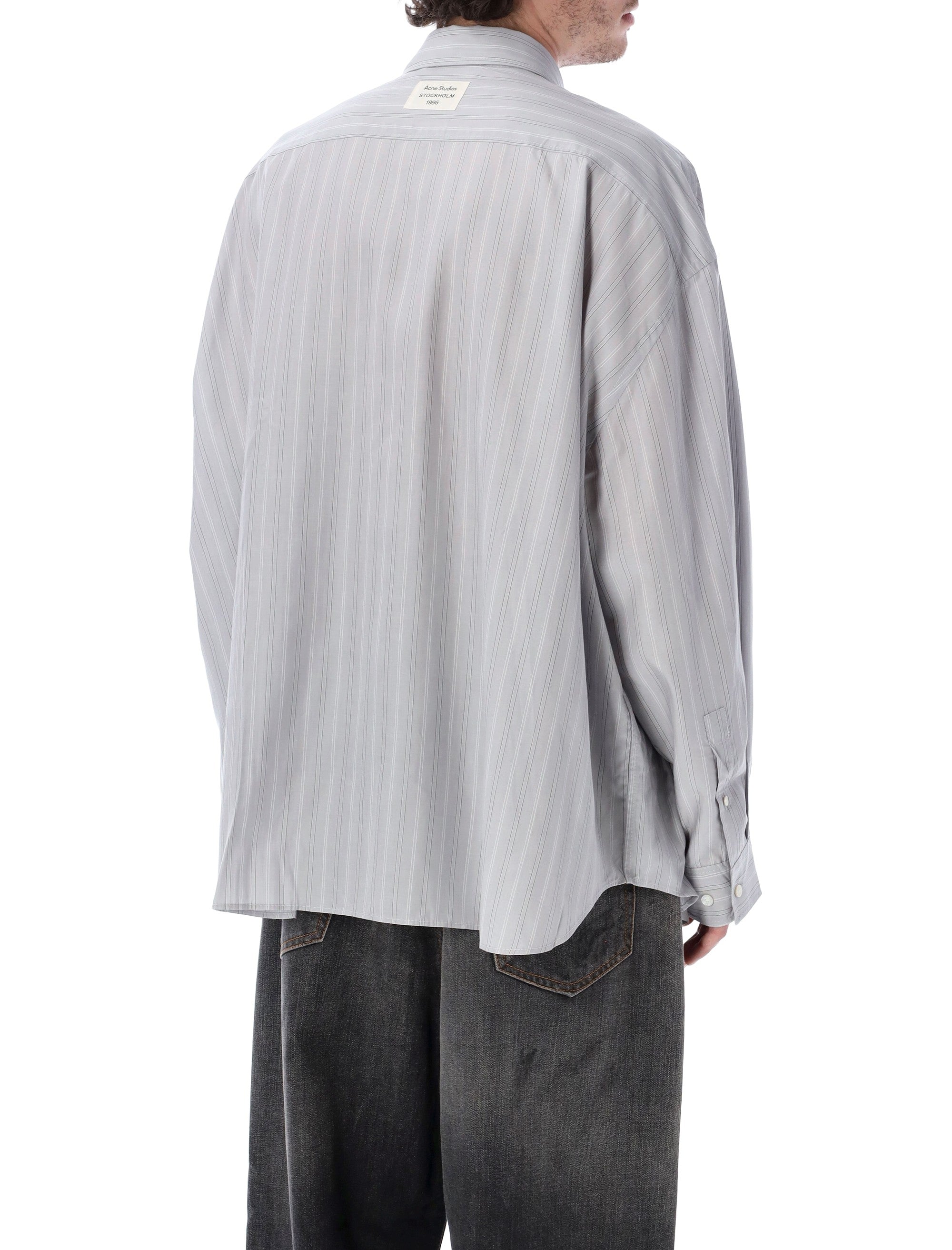 Acne Studios striped shirt Grey Multi Lyocell