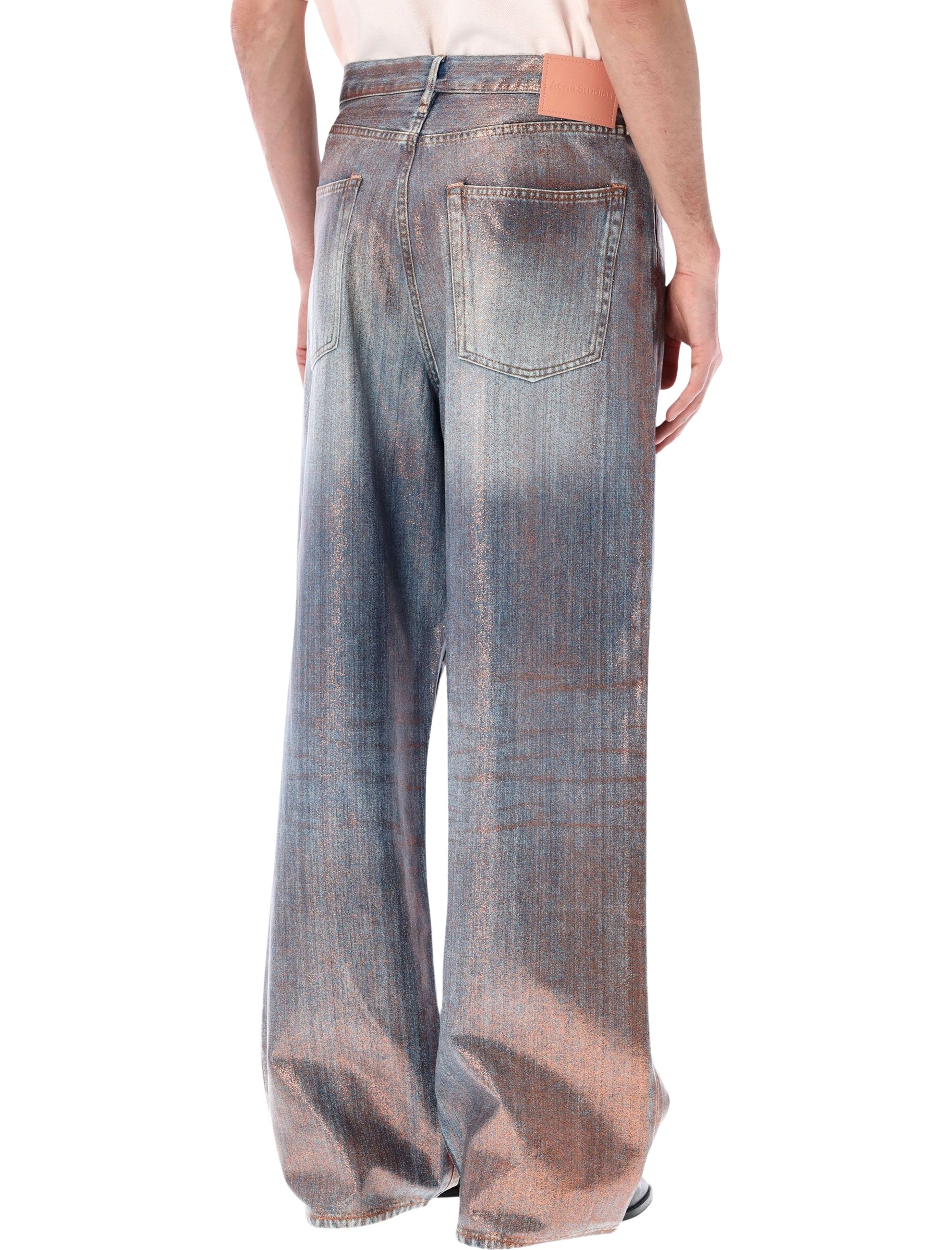 Acne Studios Loose Glitter 1981 Jeans Rose Copper Viscose