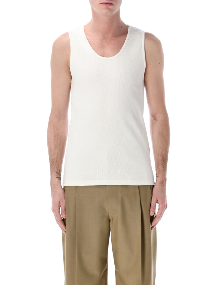 Lemaire cotton linen rib tank Milk Top