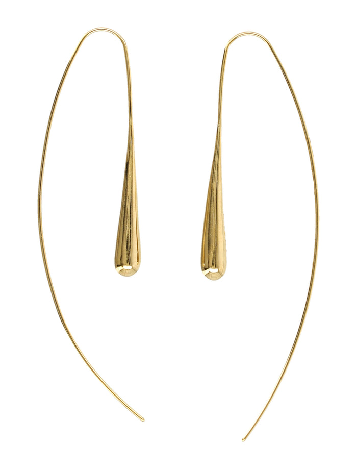Soeur Goutte Line huggie earrings Gold Brass