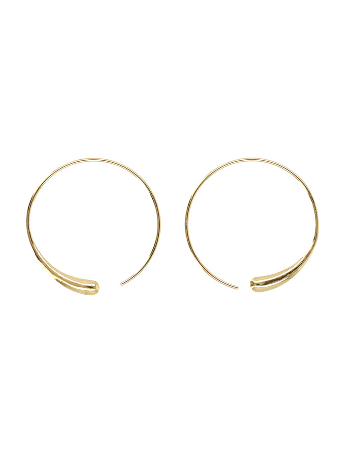 Soeur Goutte Line 30 hoop earrings Gold Brass