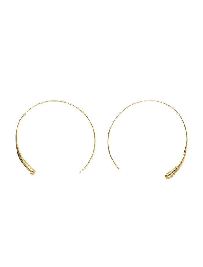 Soeur Goutte Line 45 Hoop Earrings Gold Brass