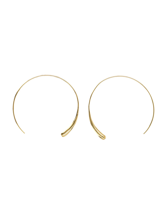 Soeur Goutte Line 45 Hoop Earrings Gold Brass