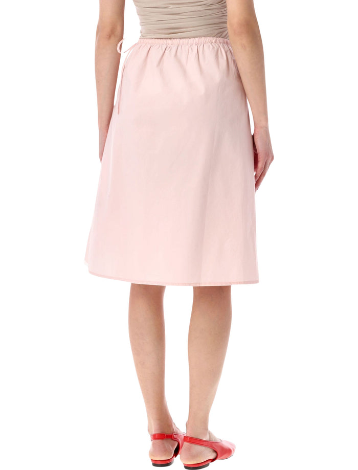 Soeur Houna midi skirt with lace detail Rose Pale Cotton