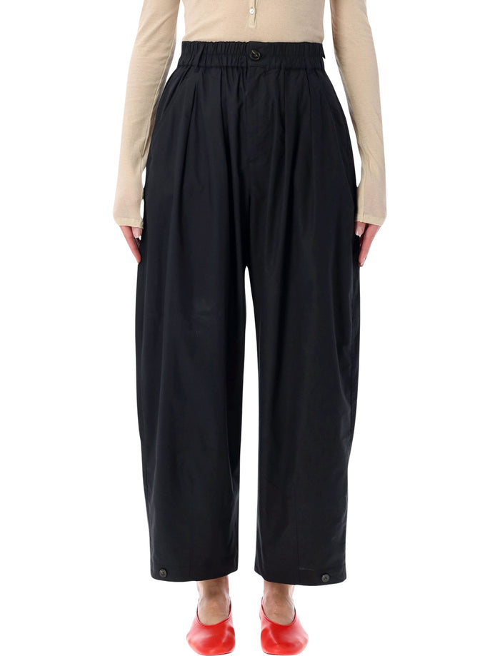 Soeur Vernon poplin wide-leg pants Noir Cotton Recycle