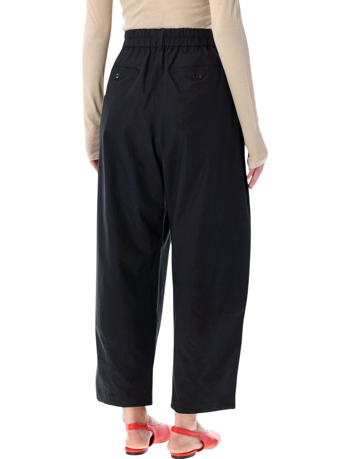 Soeur Vernon poplin wide-leg pants Noir Cotton Recycle