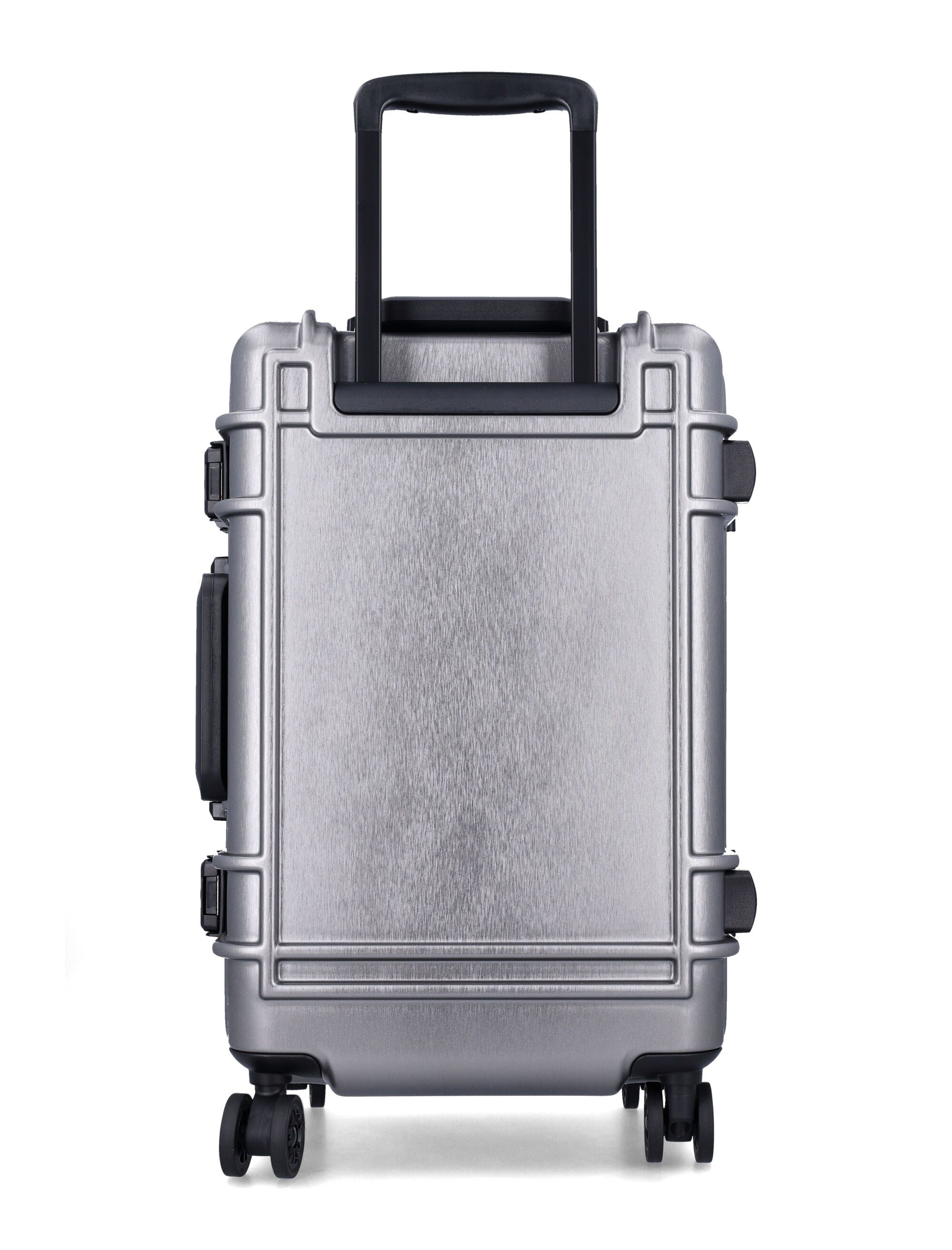 Eastpak Black Resistr Case S Hardshell Cabin Trolley Brushed Metal Polycarbonate Luggage