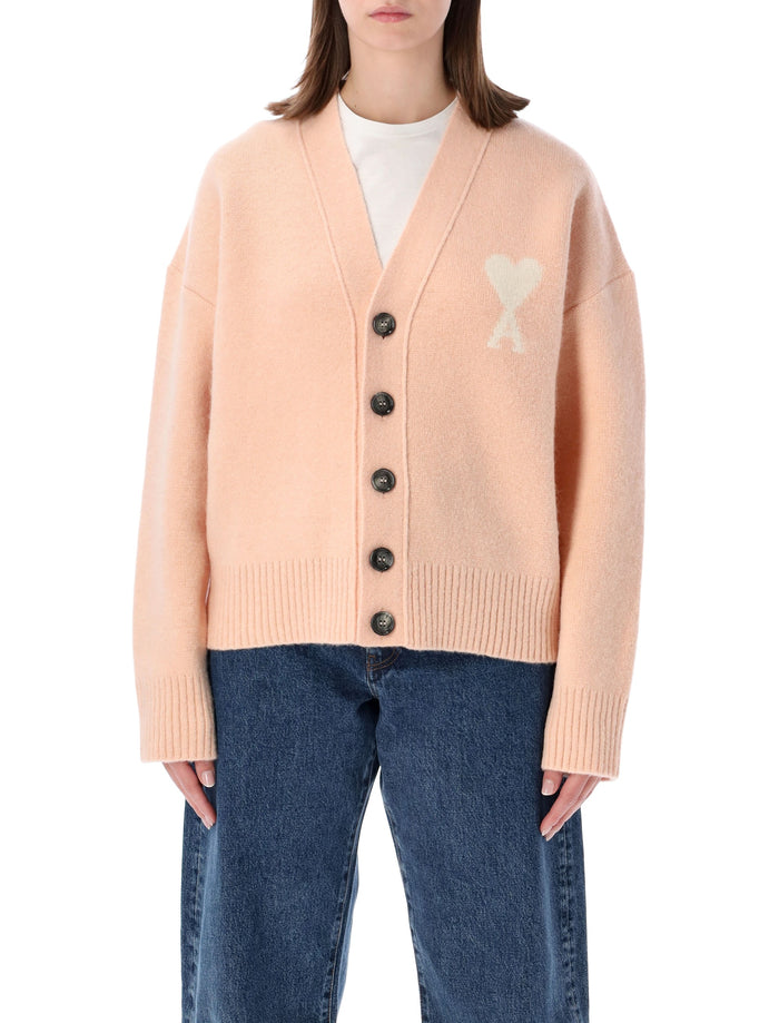 AMI Paris alpaca cardigan Pink