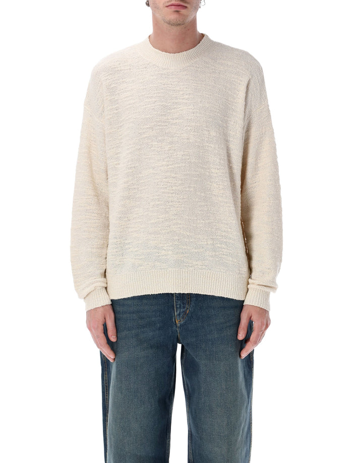 Marant Achille textured knit sweater Ecru Cotton