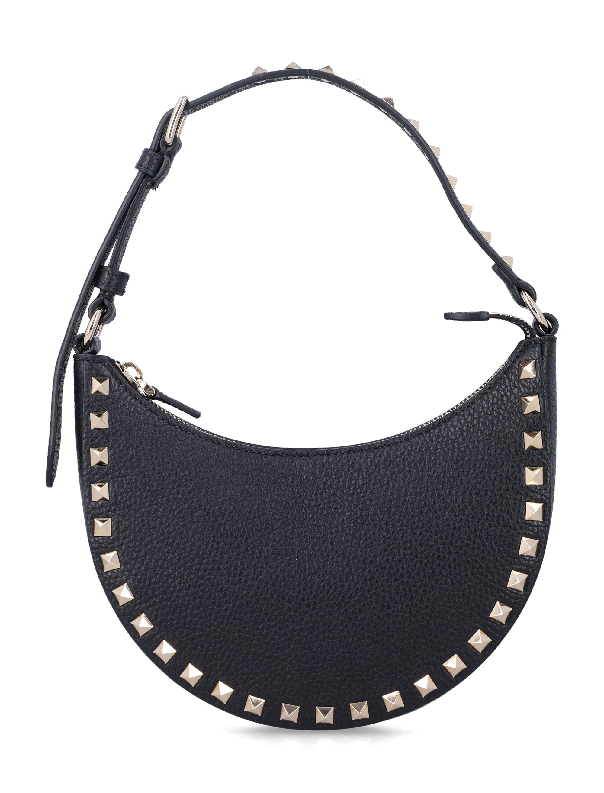Valentino Garavani Rockstud Mini Hobo Bag Nero Leather Shoulder