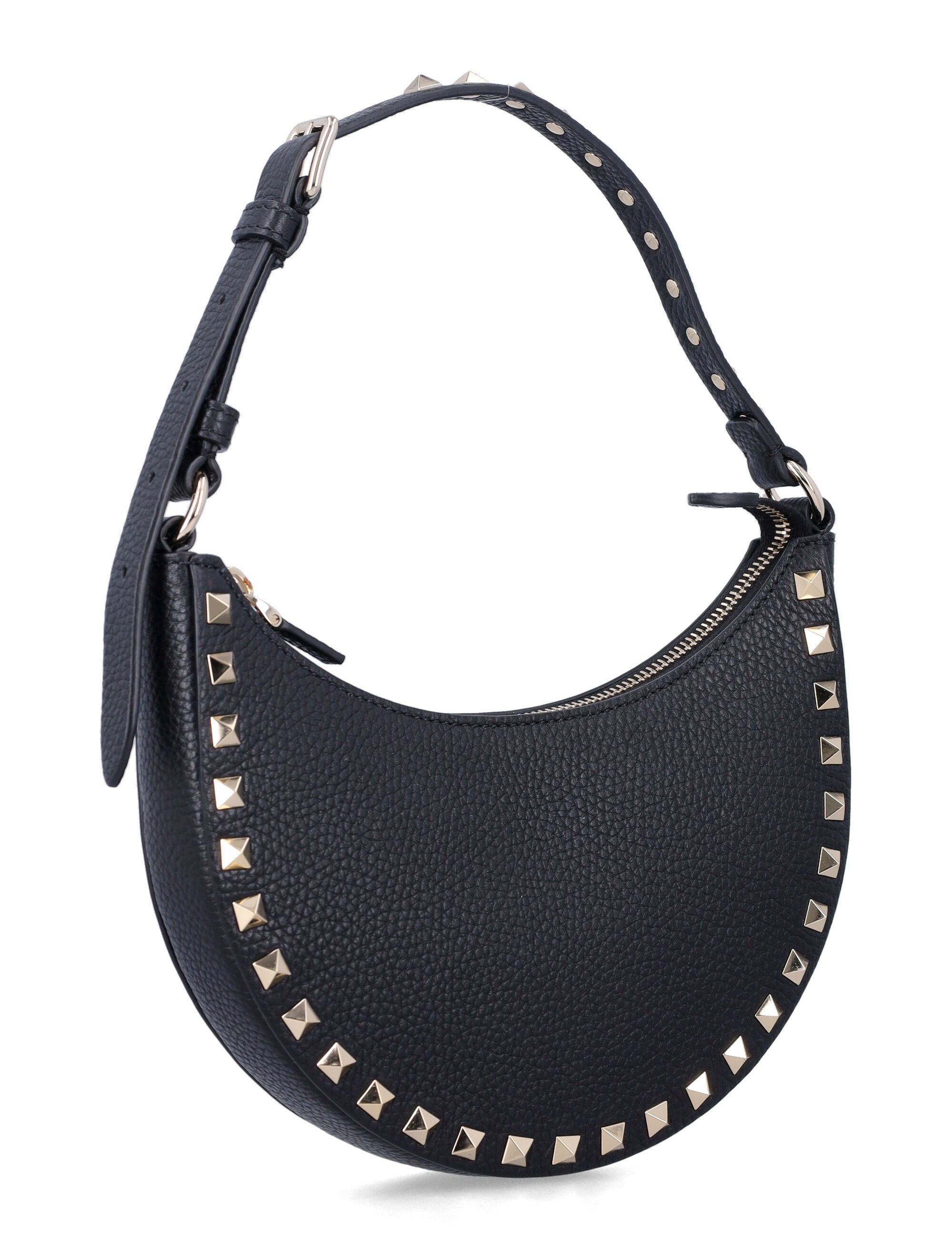 Valentino Garavani Rockstud Mini Hobo Bag Nero Leather Shoulder