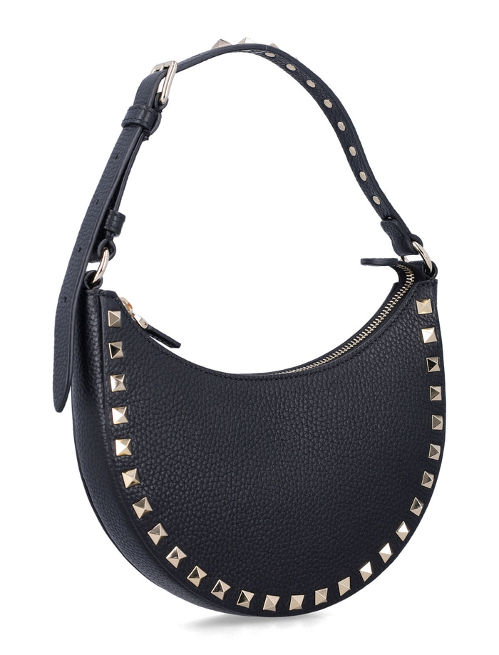 Valentino Garavani Rockstud Mini Hobo Bag Nero Leather Shoulder