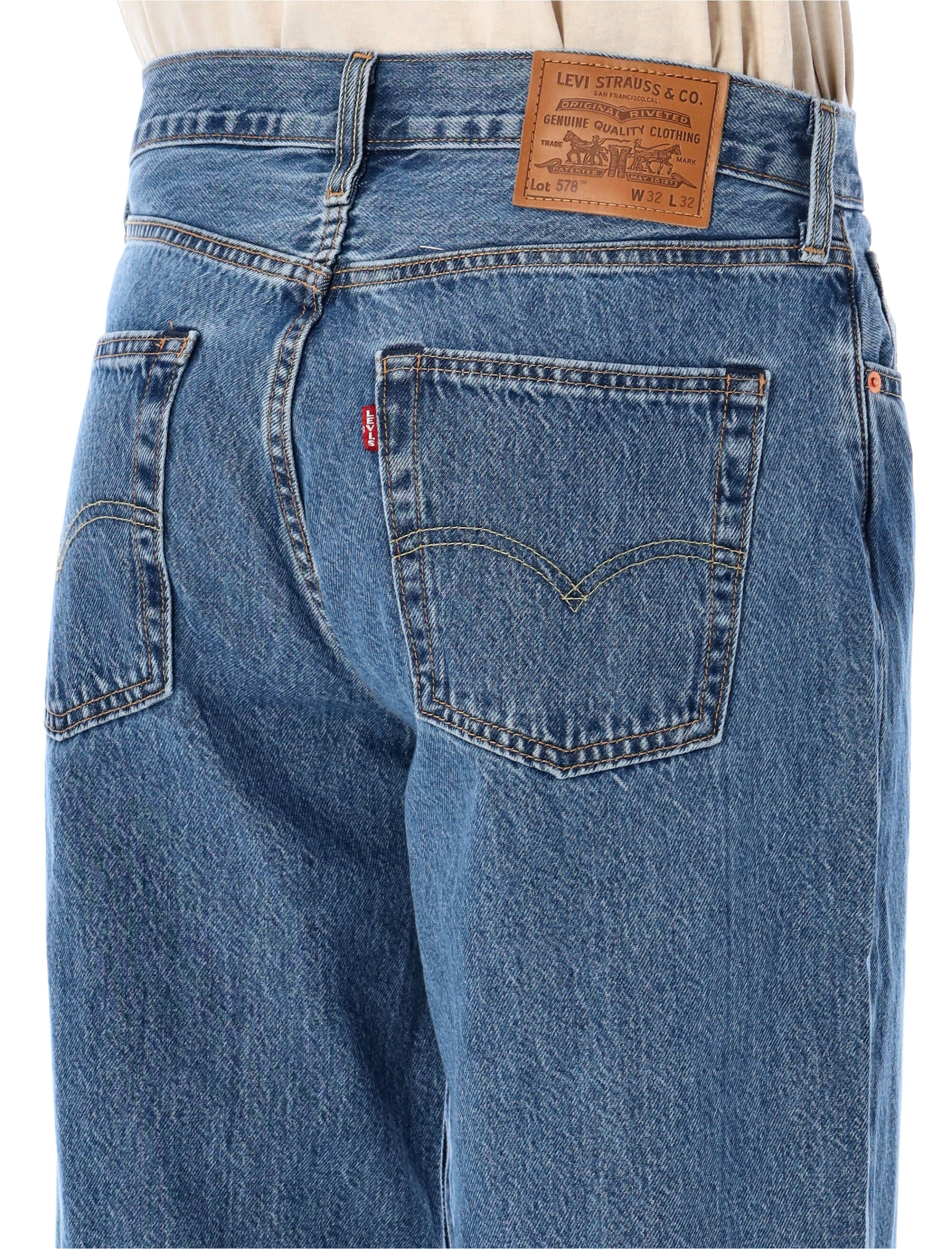 Levis blue denim 578 baggy jeans Med Cotton