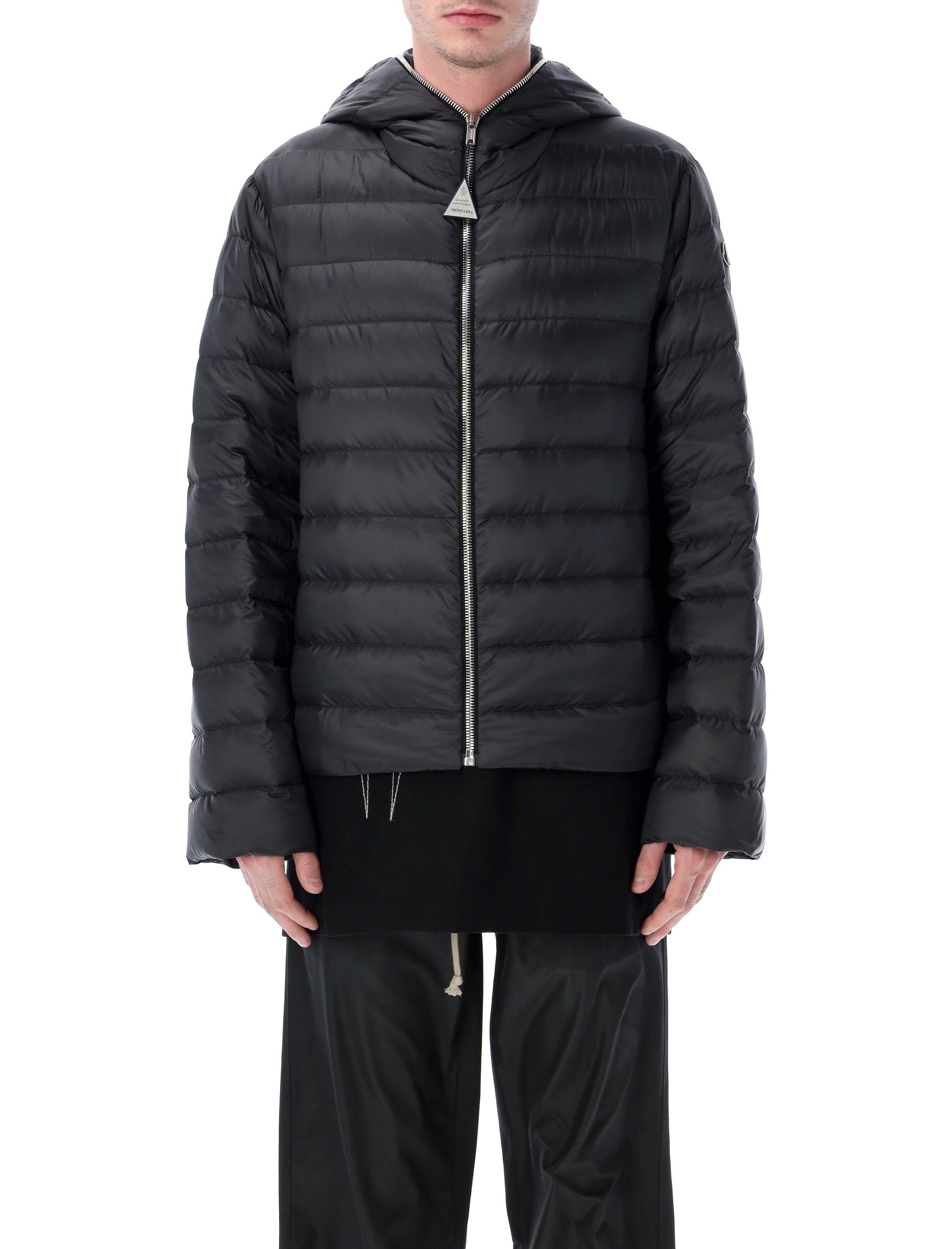 Moncler + Rick Owens zip down jacket Black Polyester Lining